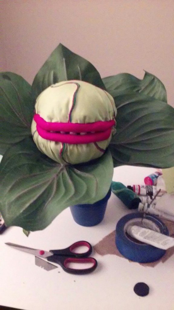 Audrey II with leaves